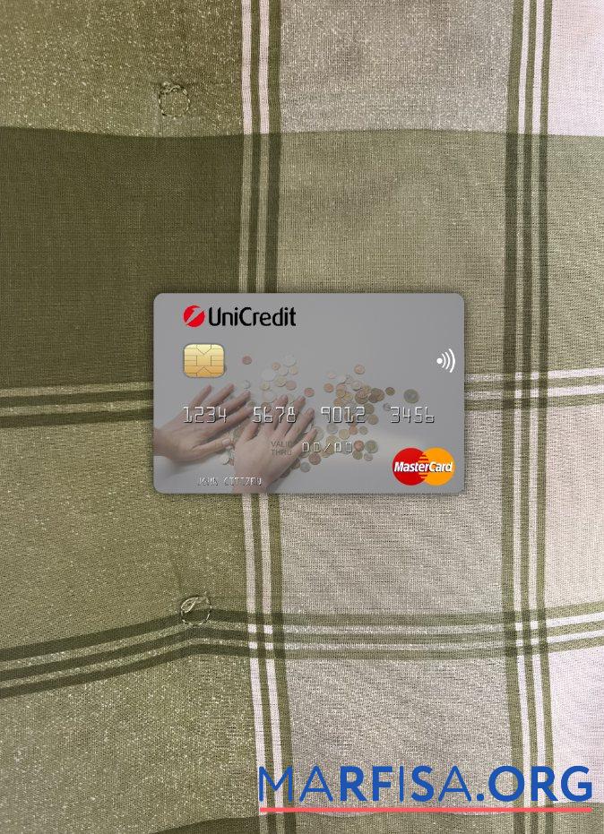 Realistic Italy UniCredit Bank mastercard photolook front real example